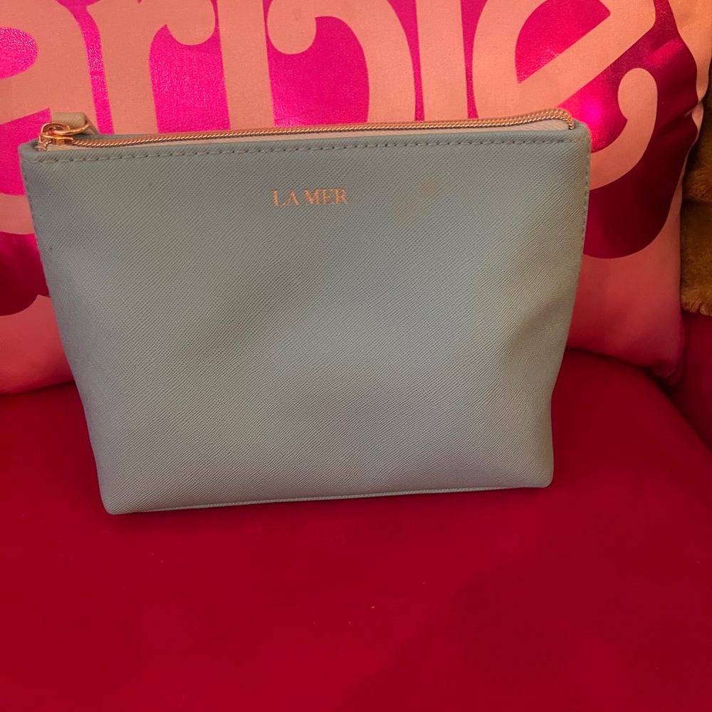 La mer turquoise zipper makeup bag